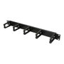 Extralink Organizador de cables 1U con soportes de plástico Negro