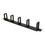 Extralink Organizador de cables 1U con soportes de plástico Negro