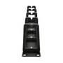 Extralink Organizador de cables 1U con soportes de plástico Negro