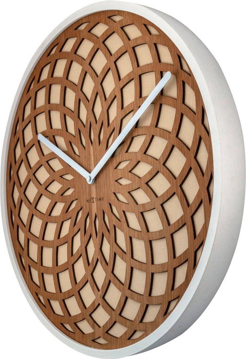 Nextime Reloj de Pared Sun Large 3149BE Blanco y Marrón Nextime Reloj de Pared Sun Large 3149BE Blanco y Marrón