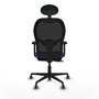 PIQUERAS Y CRESPO Silla de oficina Jorquera con mecanismo Sincro/Traslack, Azul y Negro