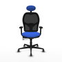 PIQUERAS Y CRESPO Silla de oficina Jorquera con mecanismo Sincro/Traslack, Azul y Negro