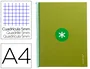 Antartik Cuaderno Espiral A4 Micro Tapa Forrada 80 Hojas 90gr Cuadro 5mm Verde