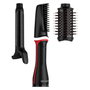 Revlon One-Step RVDR5333E Secador y Multistyler con 3 Accesorios, Negro y Rojo