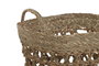DKD Home Decor Set de 3 Cestas de Seagrass Natural 45x35x35 cm