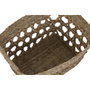 DKD Home Decor Set de 3 Cestas de Seagrass Natural 45x35x35 cm