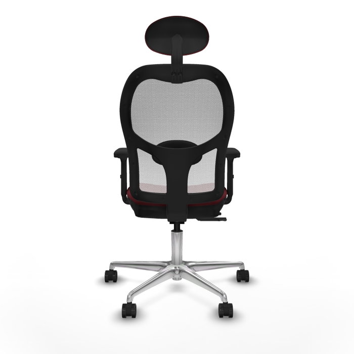 PIQUERAS Y CRESPO Silla de oficina Jorquera con mecanismo Sincro/Traslack Granate y Blanco