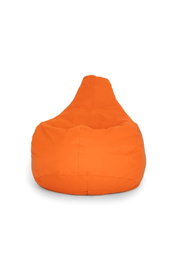 Atelier Del Sofa Puf Naranja Damla - Comodidad Impertex, 80x75x30cm, Funda Impermeable y Extraíble para Interior/Exterior