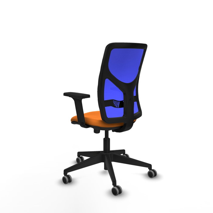 PIQUERAS Y CRESPO Silla de oficina Motilla Naranja y Azul