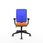 PIQUERAS Y CRESPO Silla de oficina Motilla Naranja y Azul