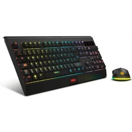 Krom Pack Gaming Kabala Teclado y Ratón Inalámbricos RGB Anti-ghosting NXKROMKBLSP