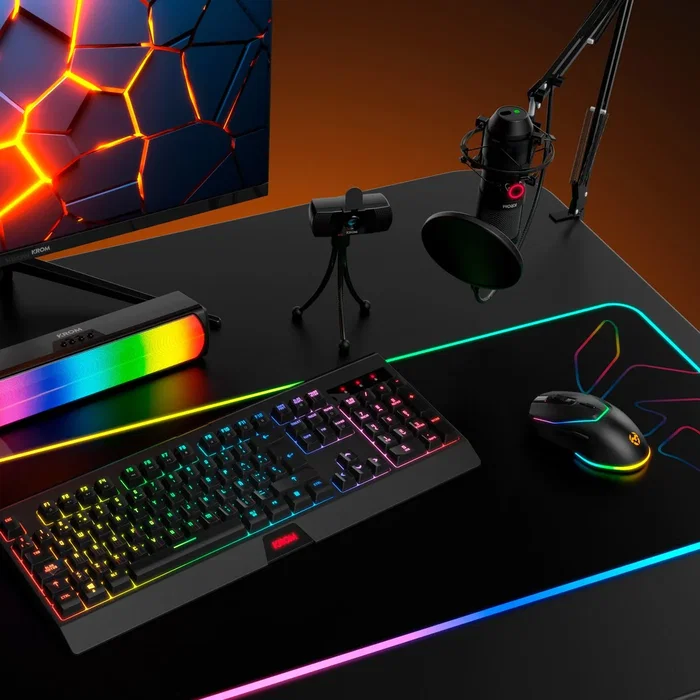 Krom Kabala Pack Gaming Inalámbrico con Teclado RGB y Ratón 4800 DPI Negro Krom Kabala Pack Gaming Inalámbrico con Teclado RGB y Ratón 4800 DPI Negro