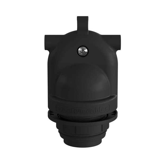 Creative Portalámparas E27 de doble salida con gel para exterior IP65 Negro