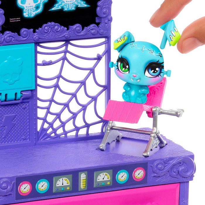 Monster High Conjunto de Juego Crea tu Mascota Monstruosa Laboratorio de Frankie Stein Jbf18 Mattel - Juguete de Creación para Niñas +4 años