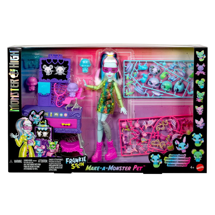 Monster High Conjunto de Juego Crea tu Mascota Monstruosa Laboratorio de Frankie Stein Jbf18 Mattel - Juguete de Creación para Niñas +4 años