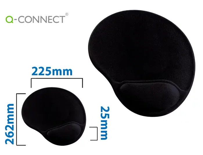Q-connect Alfombrilla para ratón con reposamuñecas de gel gris oscuro Q-connect Alfombrilla para ratón con reposamuñecas de gel gris oscuro