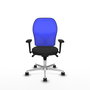 PIQUERAS Y CRESPO Silla de oficina Jorquera con mecanismo Sincro, Azul y Negro