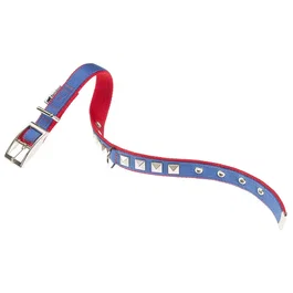 Ferplast Collar Dual CF25 45 Azul Rojo Ajustable 37-45 cm Ancho 25 mm