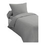 Home Linge Passion Juego de edredón de 2 piezas, Microfibra, Gris claro, 140 x 200 cm