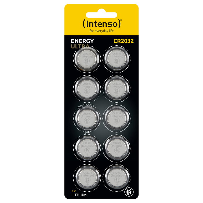 Intenso Energy Ultra CR2032 - Batería de Litio 3V 220mAh - Pack de 10 Unidades Blister