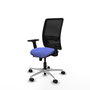 PIQUERAS Y CRESPO Silla de oficina Zulema con mecanismo Sincro/Traslack, Azul claro y Negro