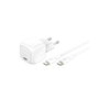 Belkin Boost Charge USB-C de 30 W con cable USB-C a USB-C, Blanco