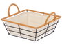 Kinvara Cesta Asas Metal Cuadrada 26 x 21.7 x 12 cm Natural (Set de 24)