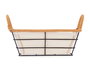 Kinvara Cesta Asas Metal Cuadrada 26 x 21.7 x 12 cm Natural (Set de 24)