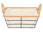 Kinvara Cesta Asas Metal Cuadrada 26 x 21.7 x 12 cm Natural (Set de 24)