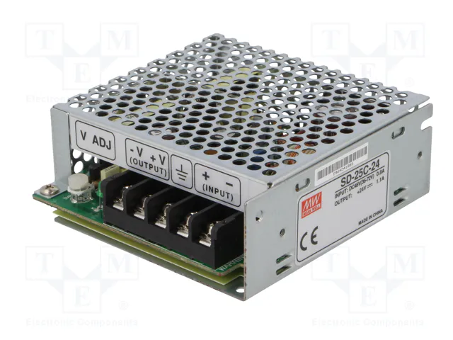 MEAN WELL SD-25C-24 Convertidor DC/DC 26,4W 36-72VDC a 24VDC