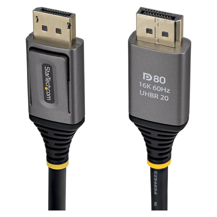 StarTech Cable DisplayPort 2.1 de 2m DP80 Certificado VESA Negro