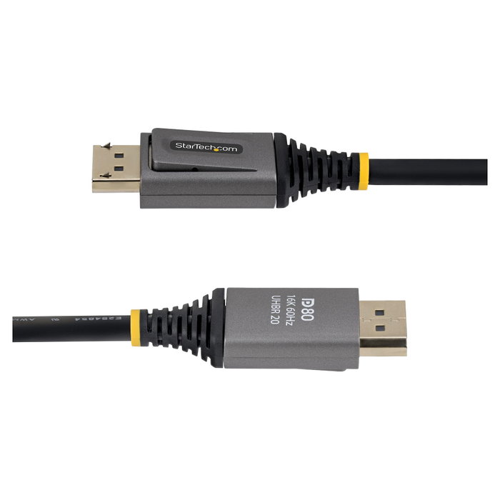 StarTech Cable DisplayPort 2.1 de 2m DP80 Certificado VESA Negro