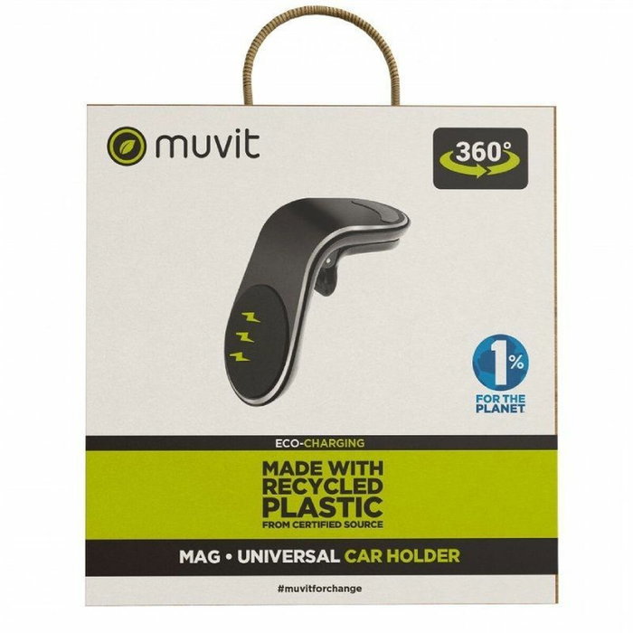 Muvit Soporte de Smartphone para Coche Magnético MCCHL0007 Negro