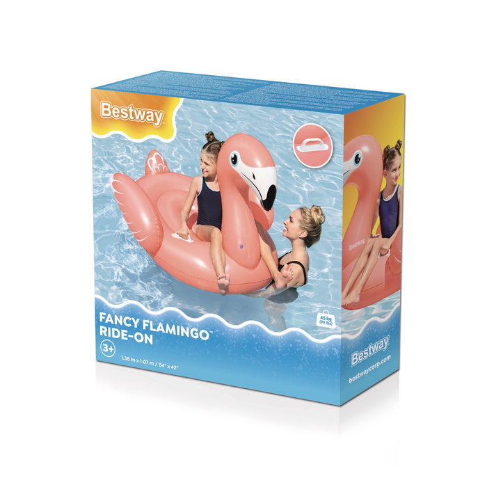 Bestway Figura Hinchable Flamenco con Asas 138x107 cm +3 Años Playa y Piscina 41525