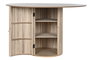 DKD Home Decor Mesa Redonda de Comedor Paulownia con Puerta