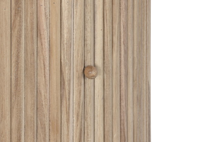 DKD Home Decor Mesa Redonda de Comedor Paulownia con Puerta