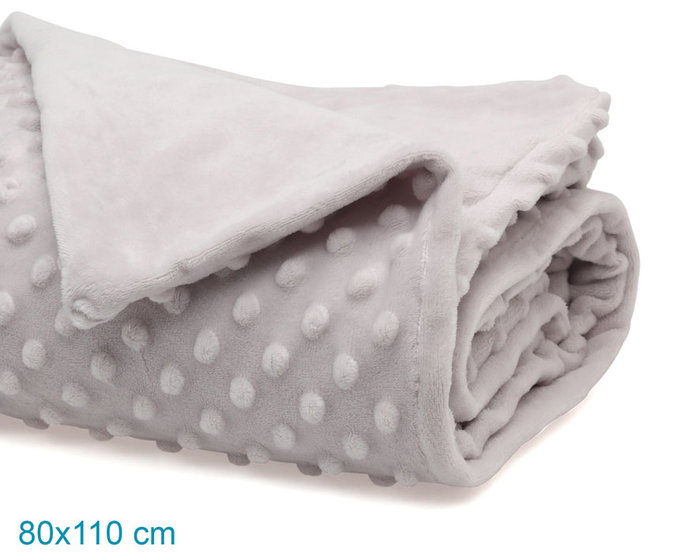 KioKids Manta Bebé Tundosada Tacto Suave Color Gris 80x110cm Polyester