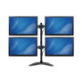StarTech.com Base de Soporte Ajustable VESA para 4 Monitores de hasta 27 Pulgadas, Negro, Escritorio, Ajustable en Altura, Inclinación y Giro - Capacidad 8 kg