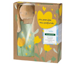 Klorane Petit Brin Agua Perfumada para Bebés, Set con Doudo, 97% Ingredientes Naturales, para Piel Sensible, Estuche 2 pz (50 ml)