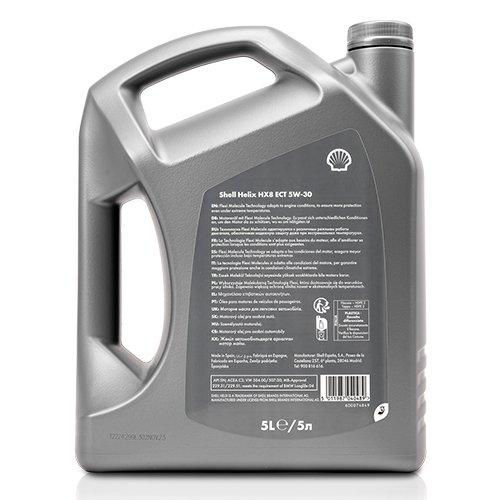 Shell Helix Ect Hx8 Aceite Sintético 5W30 5 Litros para Gasolina y Diésel ACSHEHX85W305L