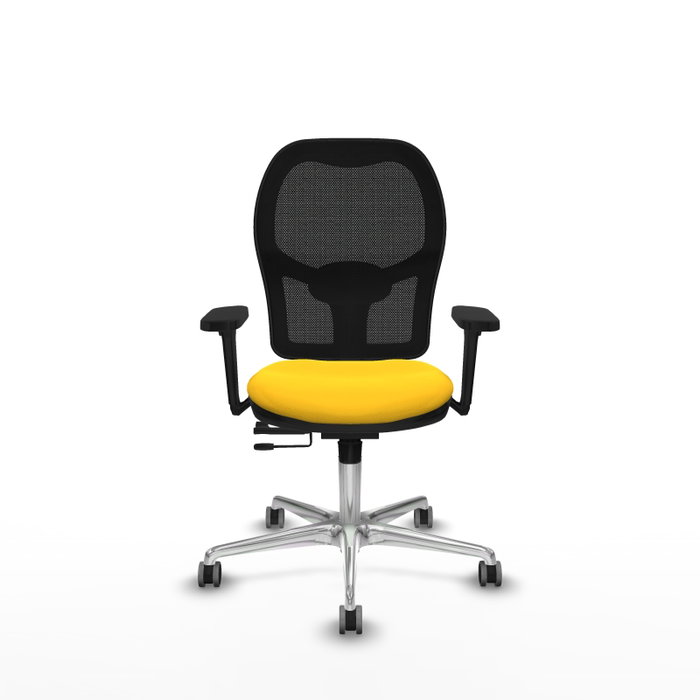 PIQUERAS Y CRESPO Silla de oficina Jorquera con mecanismo Sincro/Traslack, Amarillo y Negro PIQUERAS Y CRESPO Silla de oficina Jorquera con mecanismo Sincro/Traslack, Amarillo y Negro