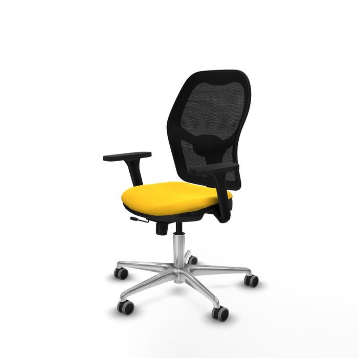 PIQUERAS Y CRESPO Silla de oficina Jorquera con mecanismo Sincro/Traslack, Amarillo y Negro PIQUERAS Y CRESPO Silla de oficina Jorquera con mecanismo Sincro/Traslack, Amarillo y Negro