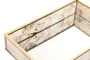 DKD Home Decor Bandeja de Decoración de Cristal y Metal con Nácar