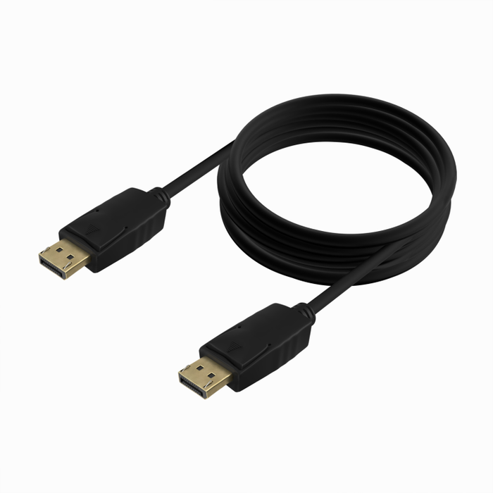 AISENS Cable DisplayPort V1.2 CCS Negro 3m Soporta 4K@60Hz DP/M-DP/M Conector Chapado en Oro
