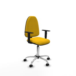 PIQUERAS Y CRESPO Silla de oficina Aýna Amarillo con Base Cromada