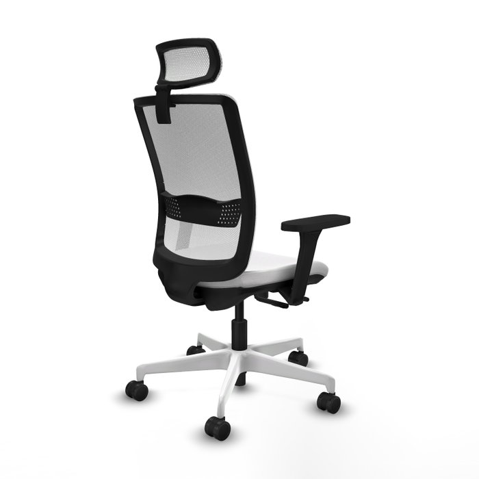 PIQUERAS Y CRESPO Silla de oficina Haches Blanca con Mecanismo Sincro/Traslack