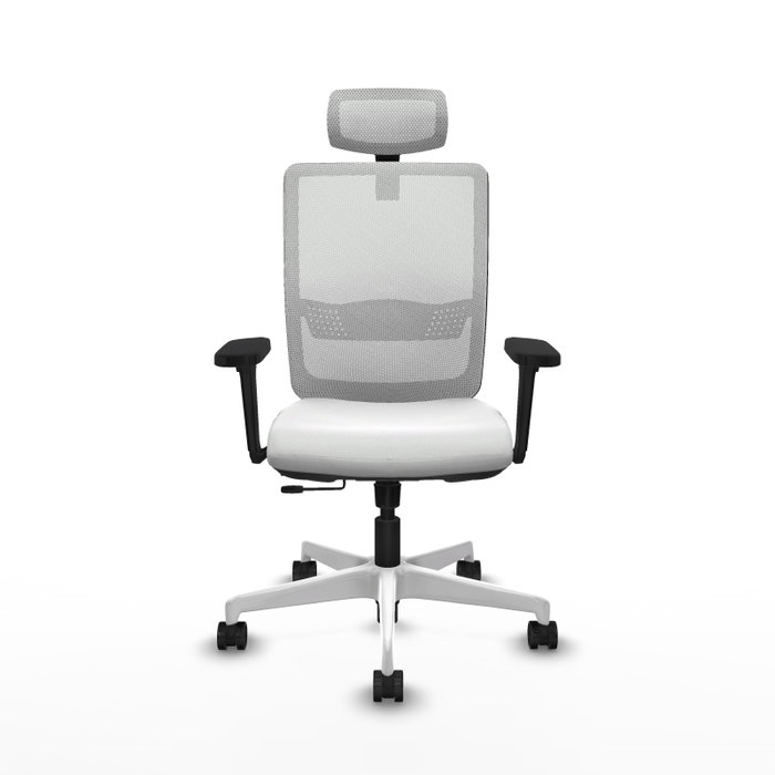 PIQUERAS Y CRESPO Silla de oficina Haches Blanca con Mecanismo Sincro/Traslack