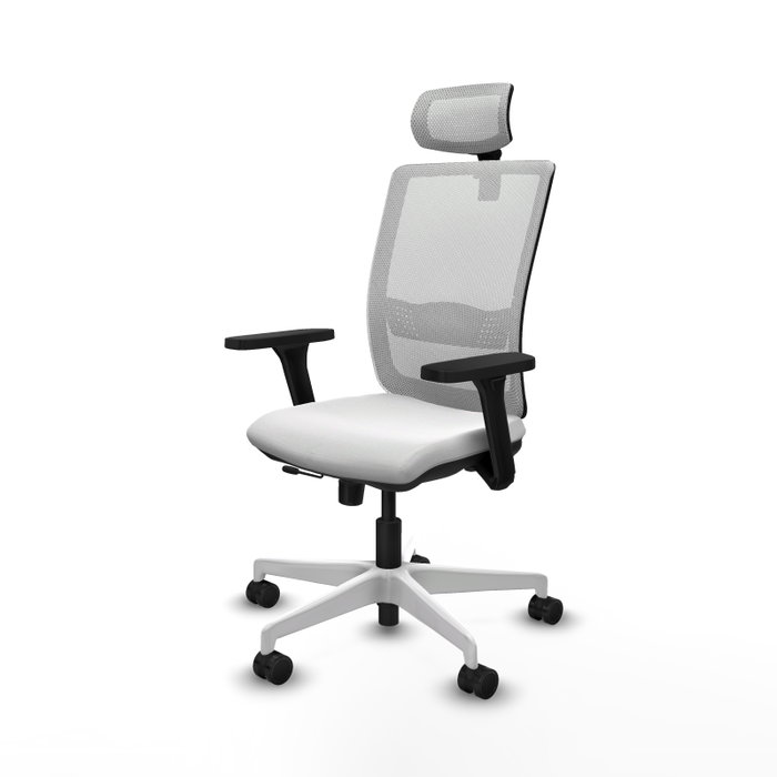 PIQUERAS Y CRESPO Silla de oficina Haches Blanca con Mecanismo Sincro/Traslack