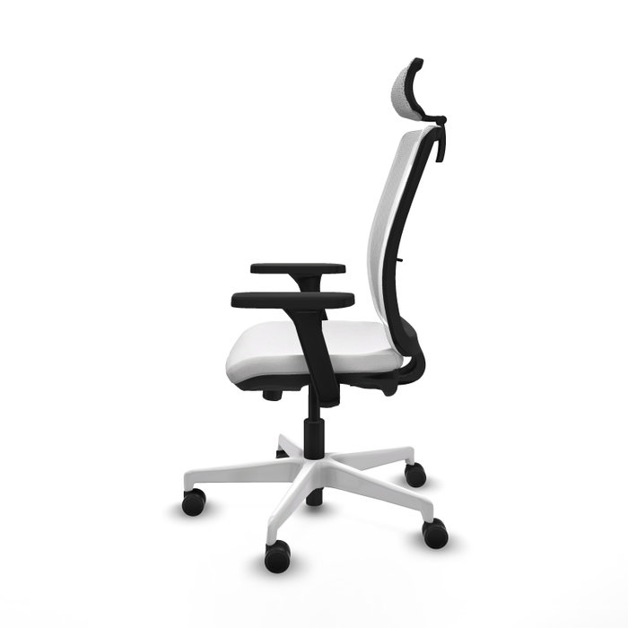 PIQUERAS Y CRESPO Silla de oficina Haches Blanca con Mecanismo Sincro/Traslack
