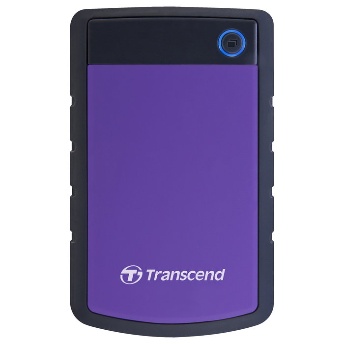 Transcend StoreJet 25H3P 2TB Disco Duro Externo 2.5" USB 3.2 Gen 1, 5400 RPM, Negro, Púrpura